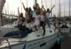 Girls in a sailing yachts in a Hen Party