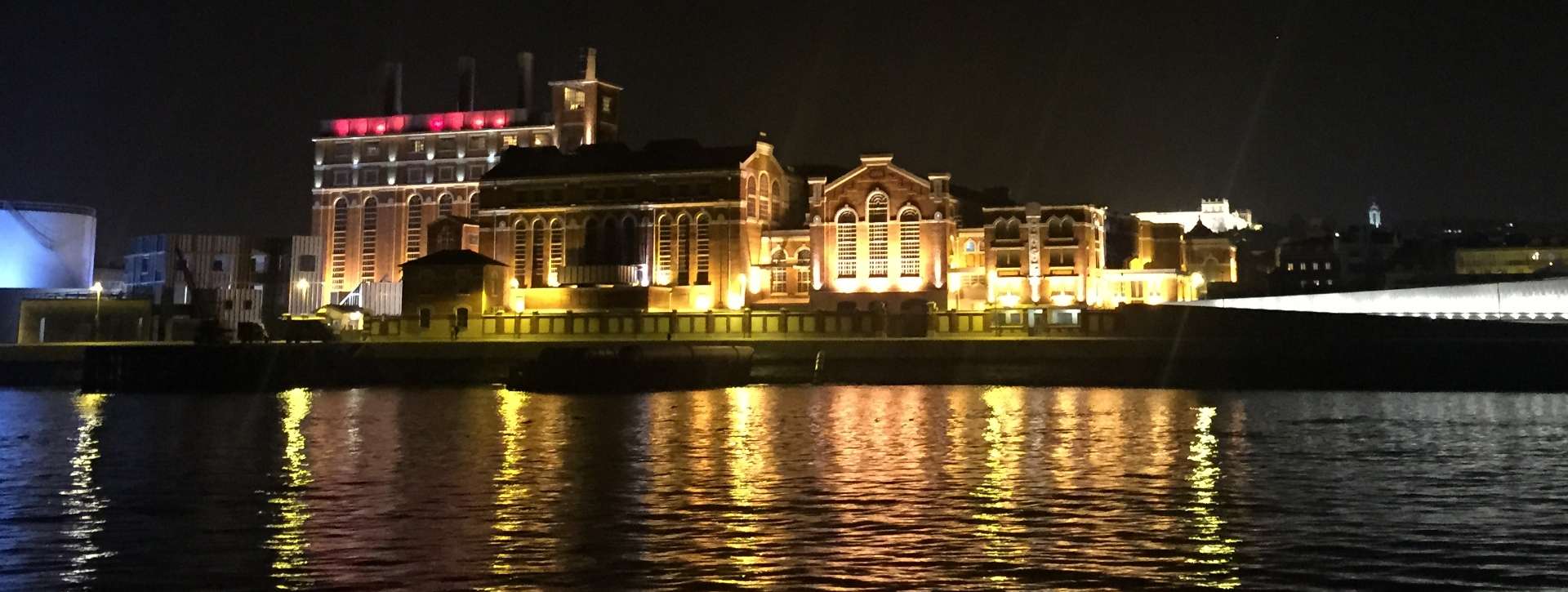 Night Lisbon Cruise view, the electricity museum