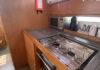 kitchen of the sailing yacht bavaria 41 crusier in portugal