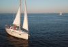 Bavaria 40S sailing in the Tagus River